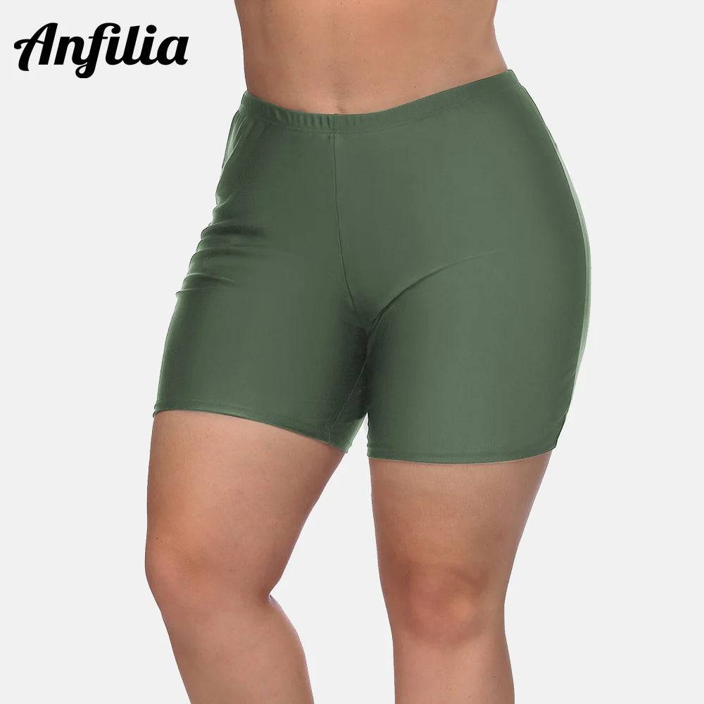 
                  
                    Anfilia Women High Waist Plus Size Swimming Shorts Ladies Plus Size Bikini Bottom Swimwear Briefs Boardshort Swimming Trunks
                  
                