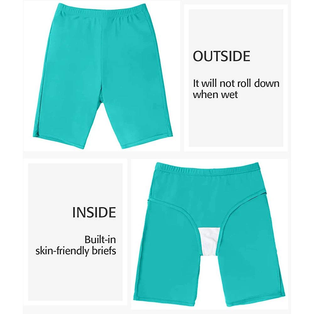 
                  
                    Anfilia Women High Waist Plus Size Swimming Shorts Ladies Plus Size Bikini Bottom Swimwear Briefs Boardshort Swimming Trunks
                  
                