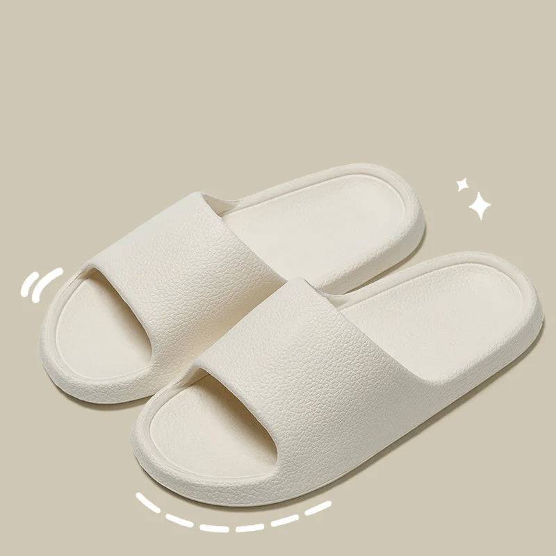 Thick Platform Bathroom Home Slippers Women Fashion Soft Sole EVA Indoor Slides Men sandals 2023 Summer Non-slip Flip Flops