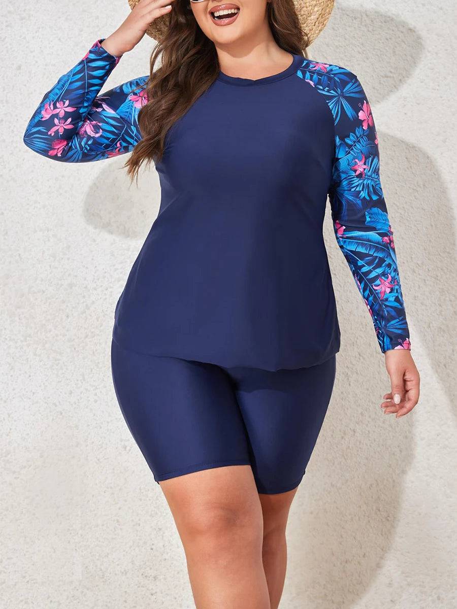 
                  
                    2024 Large Plus Size Long Sleeve Surfing Suit 2 Piece Swimsuit Women Swimwear Female Bathers Bathing Swimming Suit Beachwear
                  
                