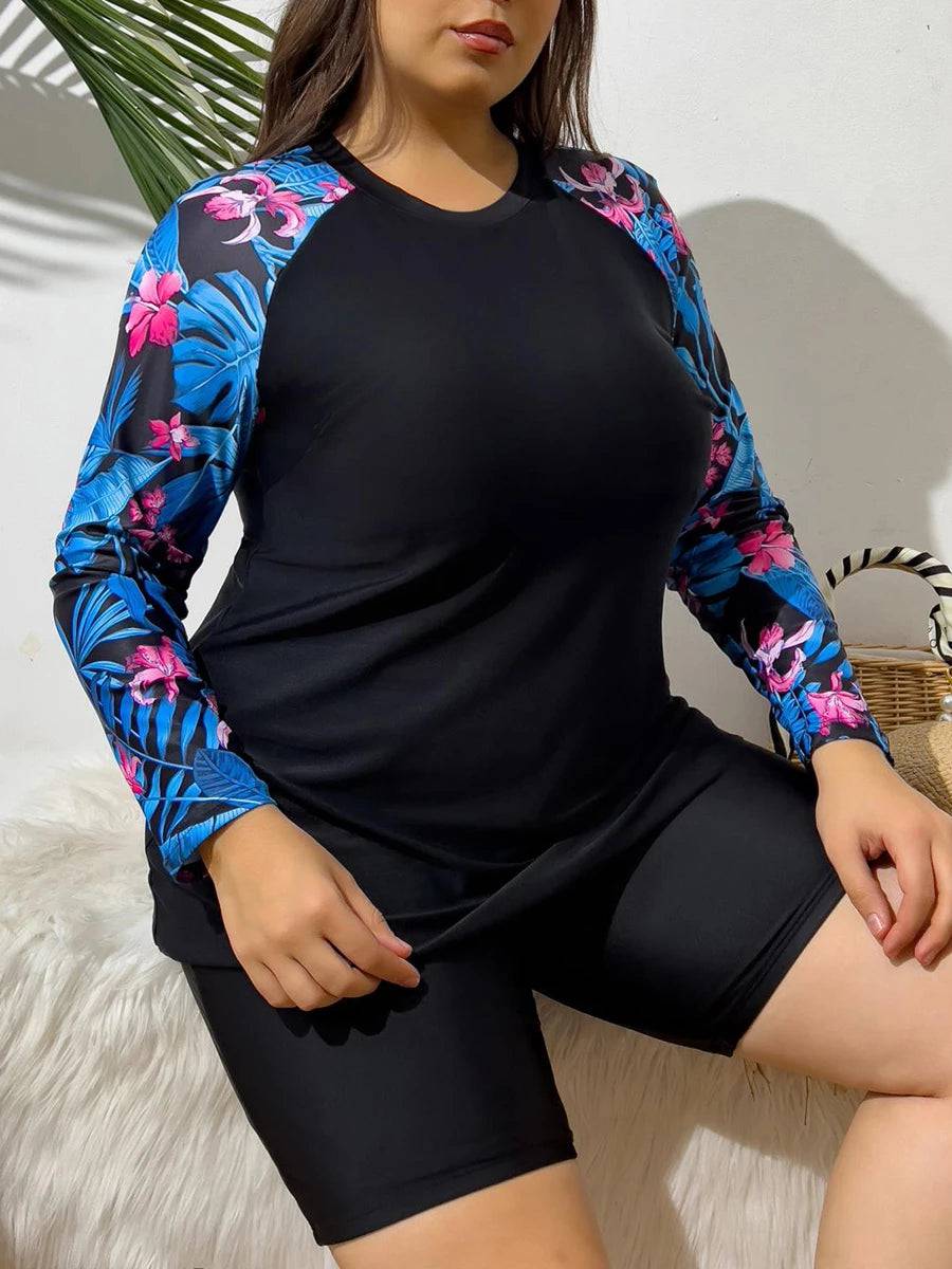 
                  
                    2024 Large Plus Size Long Sleeve Surfing Suit 2 Piece Swimsuit Women Swimwear Female Bathers Bathing Swimming Suit Beachwear
                  
                