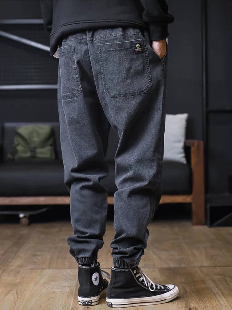 
                  
                    Plus Size Jeans Men Loose Joggers Streetwear Harem Jeans Cargo Pants Ankle-Length Denim Trousers
                  
                