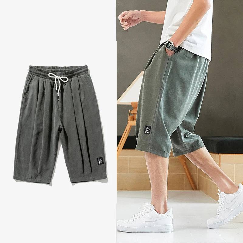 
                  
                    Plus Size Summer Harem Pants Men Short Joggers Chinese Style Calf-Length Casual Baggy Pants Male Capris Trousers 8XL
                  
                