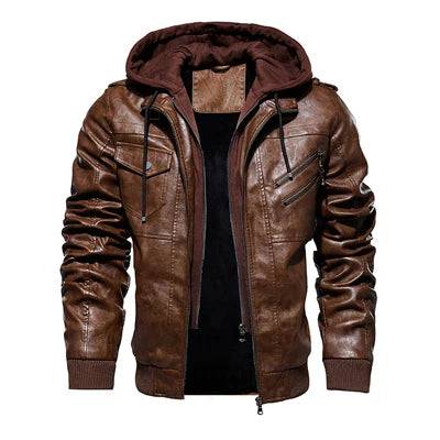 
                  
                    DIMUSI Autumn Winter Men's Leather Jackets Casual Mens Motorcycle PU Jacket Biker Leather Windbreaker Hooded Coats Clothing
                  
                