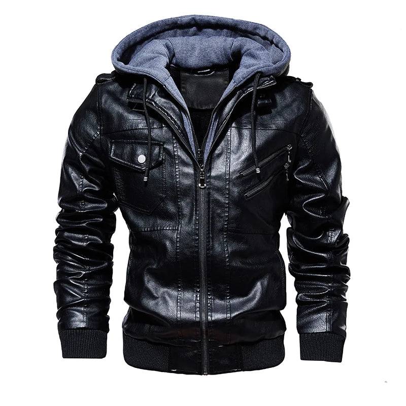 
                  
                    DIMUSI Autumn Winter Men's Leather Jackets Casual Mens Motorcycle PU Jacket Biker Leather Windbreaker Hooded Coats Clothing
                  
                