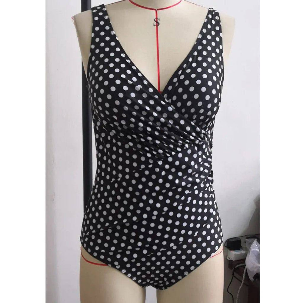 
                  
                    Women Polka Dot One Piece Swimsuit Backless One Piece Swimwear 2024 Swimming Suit For Women V-Neck Female Beachwear
                  
                