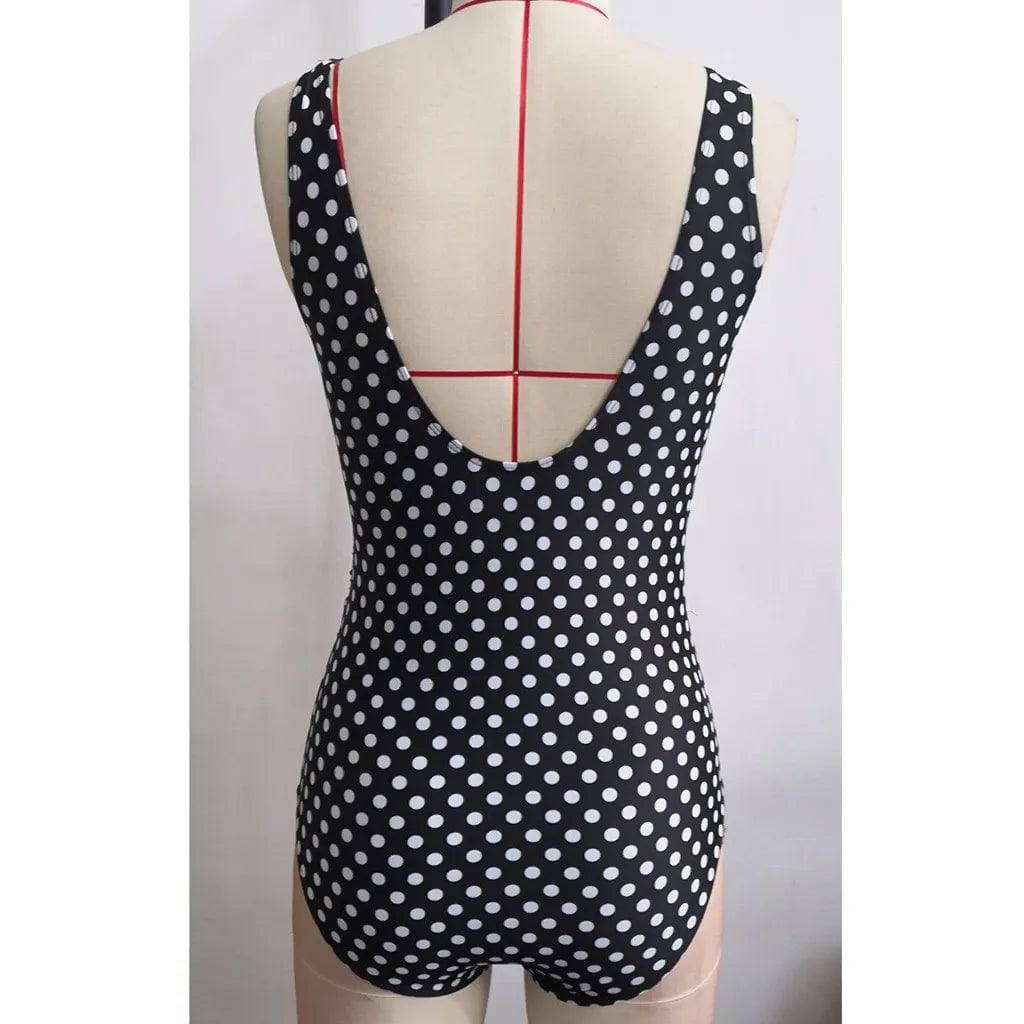 
                  
                    Women Polka Dot One Piece Swimsuit Backless One Piece Swimwear 2024 Swimming Suit For Women V-Neck Female Beachwear
                  
                