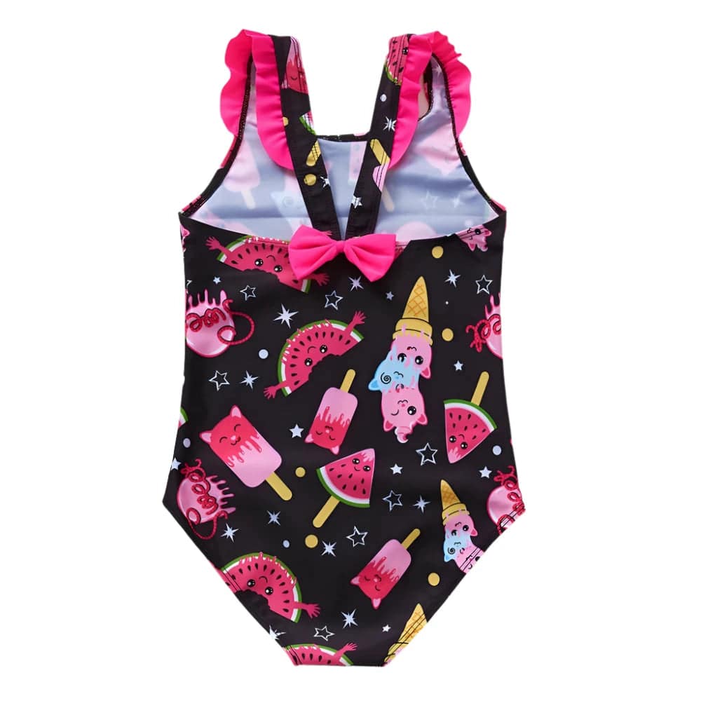 2~10Year Toddler Baby Girls Swimwear Cute icecream Girls Swimsuit one piece Children Swimwear Girls Swimming outfit Beach wear