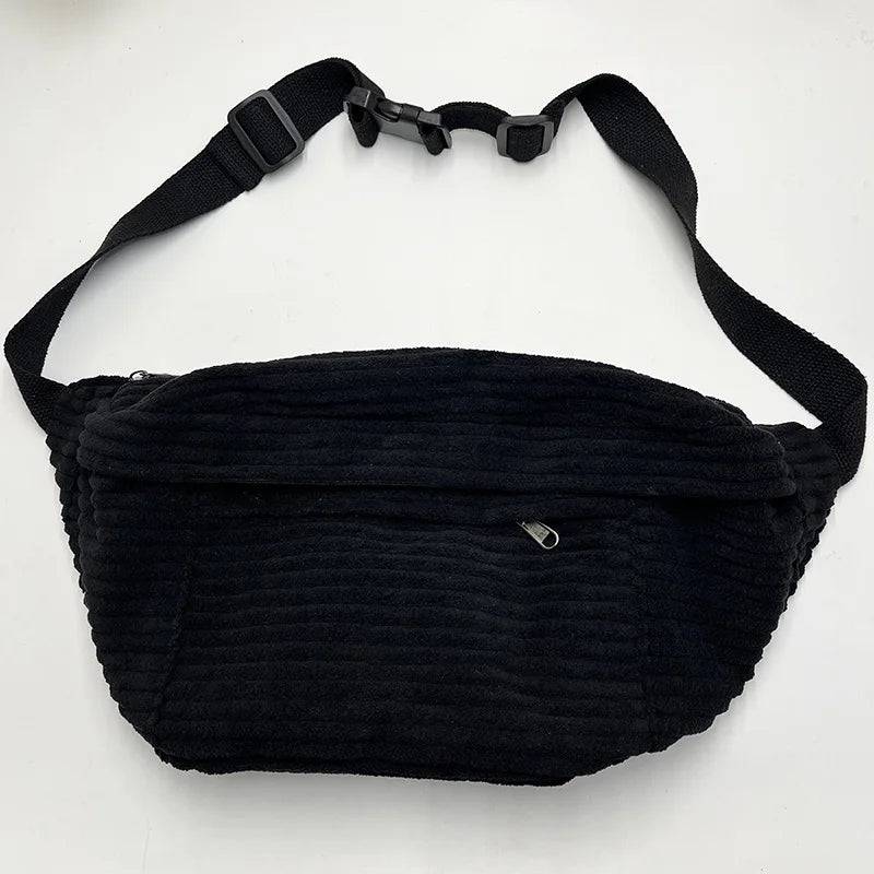 
                  
                    Large Capacity Waist Bag Women Shoulder Crossbody Bags Casual Fanny Pack Simple Phone Purse Corduroy Waist Bag Ladies Banana Bag
                  
                