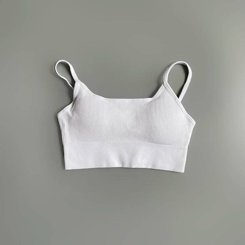 
                  
                    Women's Cropped Yoga Bra Sexy One Shoulder Sports Bra Underwear Padded Gym Seamless Knitted Fitness Breathable Female Bra
                  
                