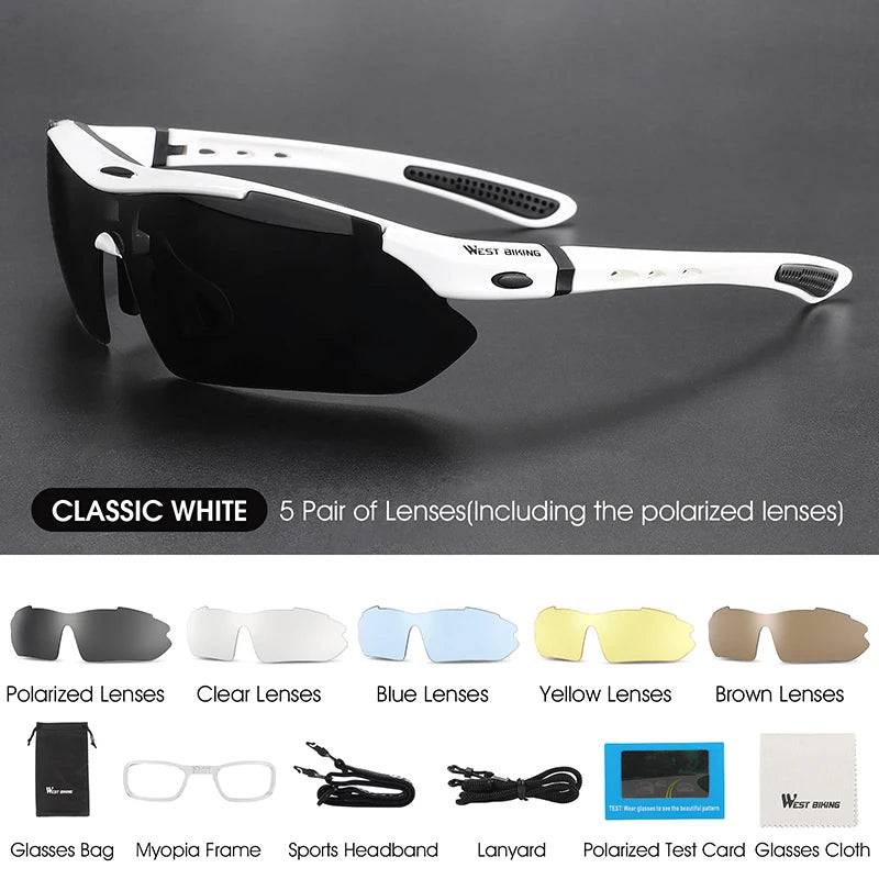 
                  
                    WEST BIKING Men Cycling Polarized Sunglasses UV 400 Sport Safety Glasses Trending Fishing MTB Eyewear With 5 Replaceable Lenses
                  
                