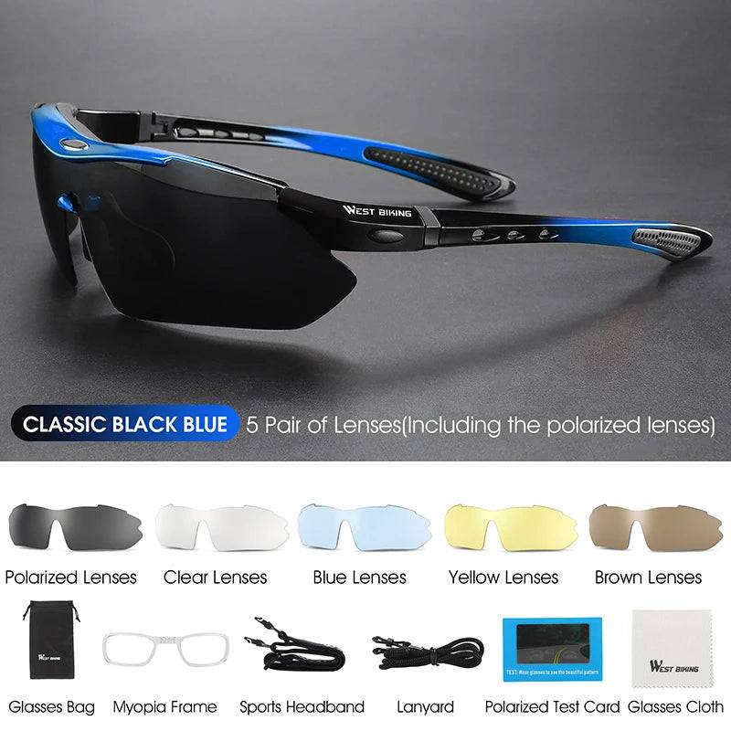 
                  
                    WEST BIKING Men Cycling Polarized Sunglasses UV 400 Sport Safety Glasses Trending Fishing MTB Eyewear With 5 Replaceable Lenses
                  
                