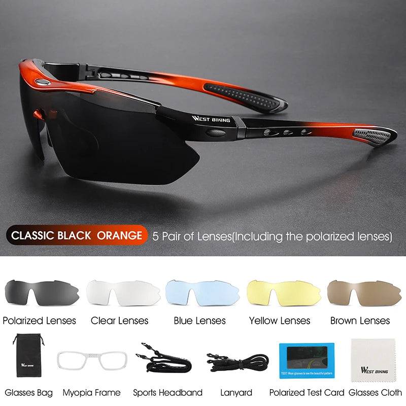 
                  
                    WEST BIKING Men Cycling Polarized Sunglasses UV 400 Sport Safety Glasses Trending Fishing MTB Eyewear With 5 Replaceable Lenses
                  
                