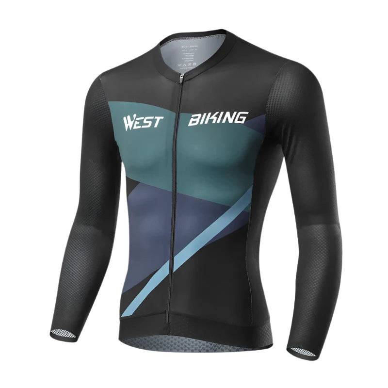 WEST BIKING Man Cycling Jersey Lightweight Compact Long Sleeve Breathable Bike Clothing Spring Autumn Outdoor Cycling Clothes