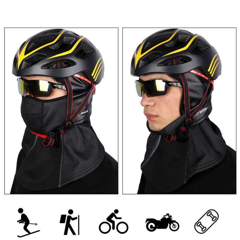 
                  
                    WEST BIKING Cycling Fleece Thermal Windproof Balaclava Warm Winter Waterproof PU Leather Ski Breathable Mask Bicycle Helmet Cap
                  
                