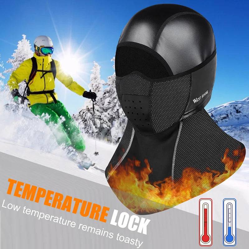 
                  
                    WEST BIKING Cycling Fleece Thermal Windproof Balaclava Warm Winter Waterproof PU Leather Ski Breathable Mask Bicycle Helmet Cap
                  
                