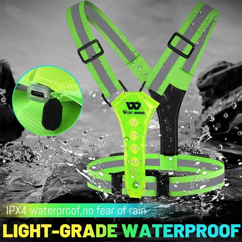 
                  
                    WEST BIKING Cycling Reflective Safety Vest Electric Scooter Flashing Vest USB Rechargeable LED Vest Running Jogging Fishing
                  
                