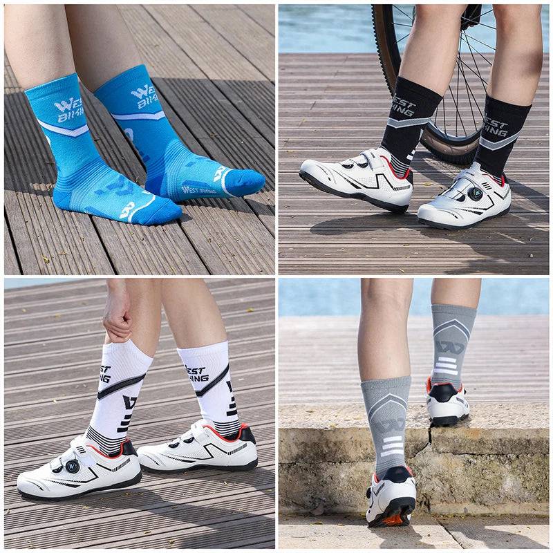 
                  
                    WEST BIKING Sports Football Socks Soft Breathable Anti-slip Cycling Socks Men Women Professional Striped Running Soccer Socks
                  
                