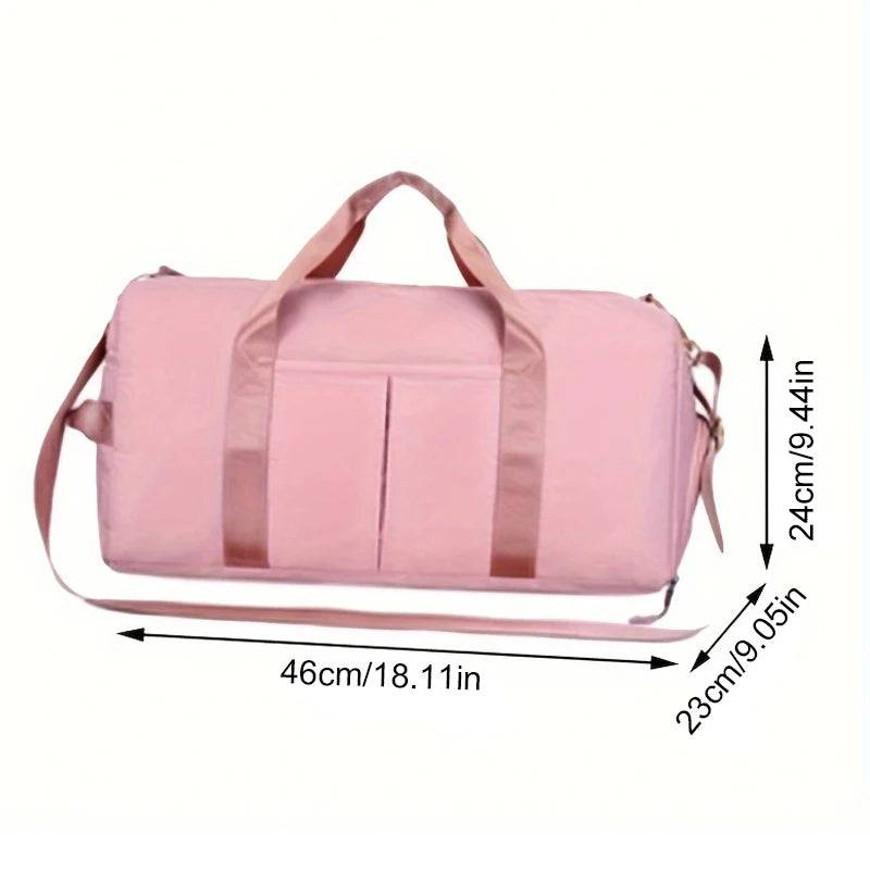 
                  
                    Women Sports Gym Bag Travel Dry Wet Bag Men Handbag Multifunction Swimming Shoulderbag Black Pink
                  
                