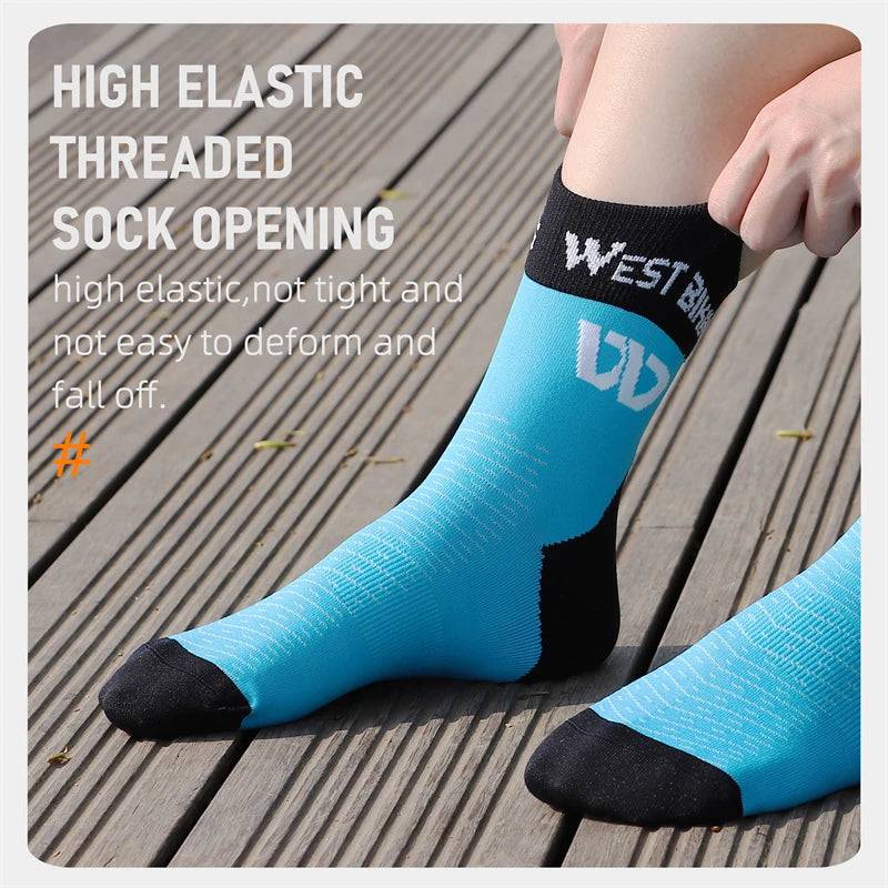 
                  
                    WEST BIKING Cycling Sports Socks High Quality Breathable Compression Football Socks Unisex Non-Slip Middle Running Soccer Socks
                  
                