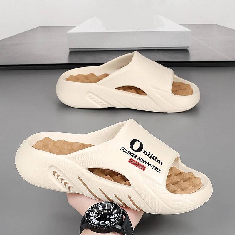 
                  
                    2024 New Men Massage Slippers Slides Indoor Outdoor Sandals Beach Casual Shoes Comfortable Sole Men's Slippers Big Size 38-47
                  
                