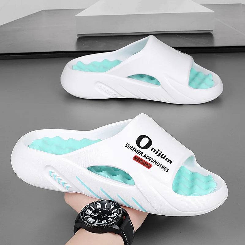 
                  
                    2024 New Men Massage Slippers Slides Indoor Outdoor Sandals Beach Casual Shoes Comfortable Sole Men's Slippers Big Size 38-47
                  
                