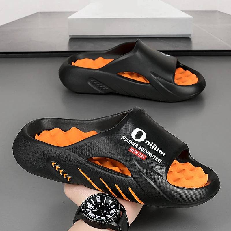 
                  
                    2024 New Men Massage Slippers Slides Indoor Outdoor Sandals Beach Casual Shoes Comfortable Sole Men's Slippers Big Size 38-47
                  
                