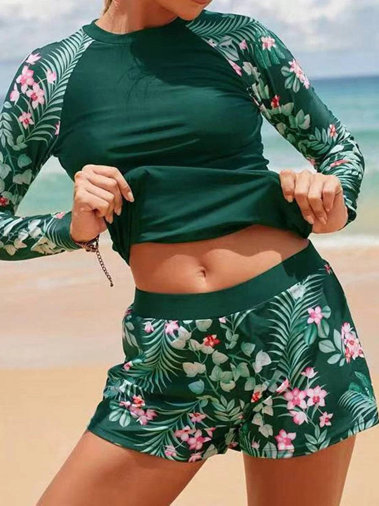 
                  
                    2024 Long Sleeve Surfing Swimsuit Print Swimwear Women Two Pieces Diving Clothes Beachwear Bathing Swimming Swim Suit
                  
                