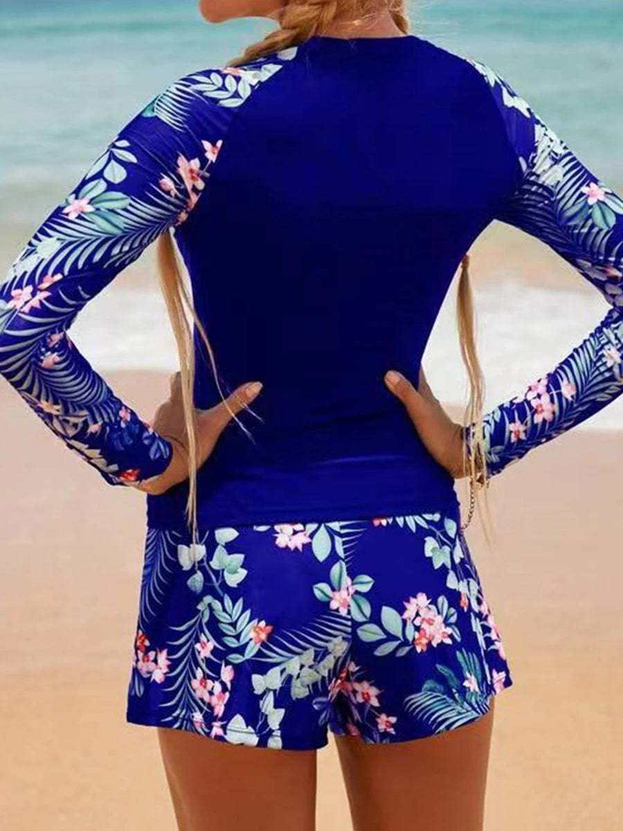 
                  
                    2024 Long Sleeve Surfing Swimsuit Print Swimwear Women Two Pieces Diving Clothes Beachwear Bathing Swimming Swim Suit
                  
                