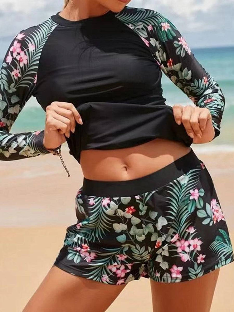 
                  
                    2024 Long Sleeve Surfing Swimsuit Print Swimwear Women Two Pieces Diving Clothes Beachwear Bathing Swimming Swim Suit
                  
                