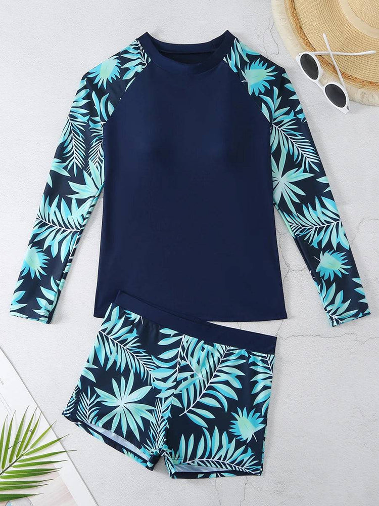 
                  
                    2024 Long Sleeve Surfing Swimsuit Print Swimwear Women Two Pieces Diving Clothes Beachwear Bathing Swimming Swim Suit
                  
                