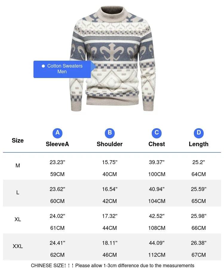 
                  
                    Autumn Winter Men's Sweaters Fashion Men Cotton O-Neck Knitting Warm Cashmere Turtleneck Pullover Men Classic Sweaters Clothing
                  
                