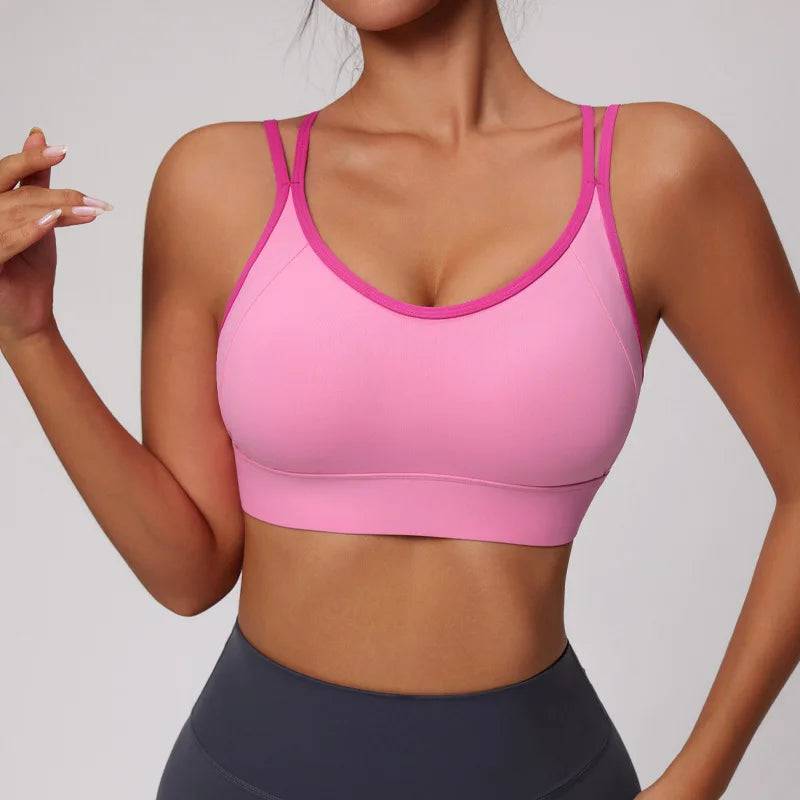 
                  
                    Women Fitness Sports Bra Top Gym Yoga Backless Athletic Crisscross Back Tight Workout With Chest Pad
                  
                