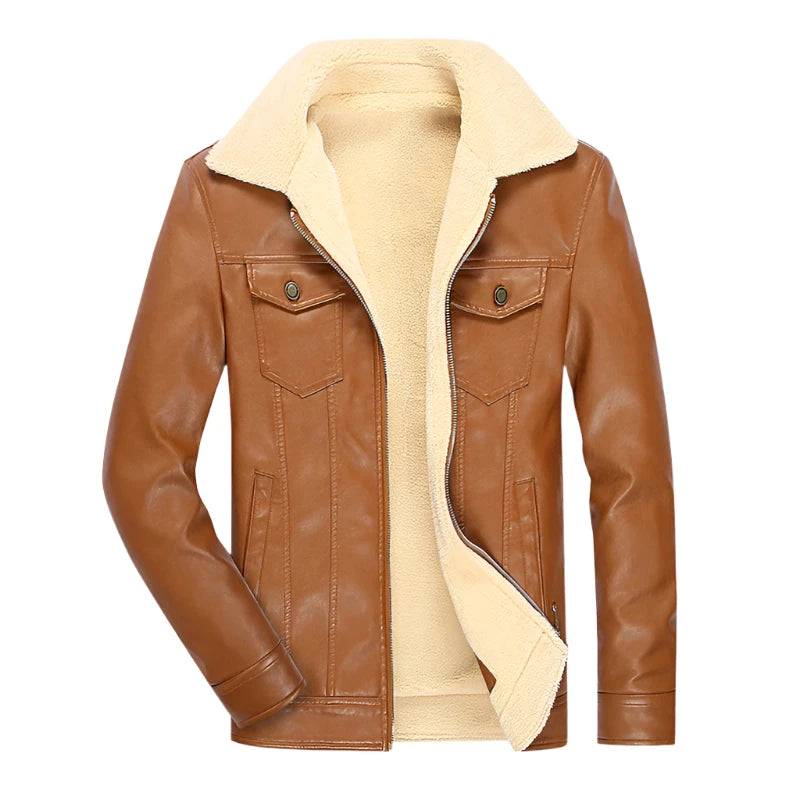 DIMUSI PU Leather Men's Jacket Winter Casual Fleece Thick Warm Leather Coats Faux Leather Slim Motorcycle Jackets Brand Clothing