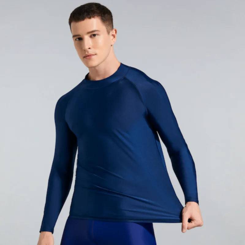 
                  
                    Men's Rash Gusrd Compression Shirts Sunscreen Swimming Surfing Diving T-Shirts Suitable for Boxing Taekwondo Jiu-Jitsu Sports
                  
                