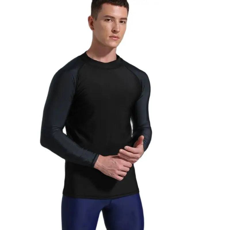 
                  
                    Men's Rash Gusrd Compression Shirts Sunscreen Swimming Surfing Diving T-Shirts Suitable for Boxing Taekwondo Jiu-Jitsu Sports
                  
                