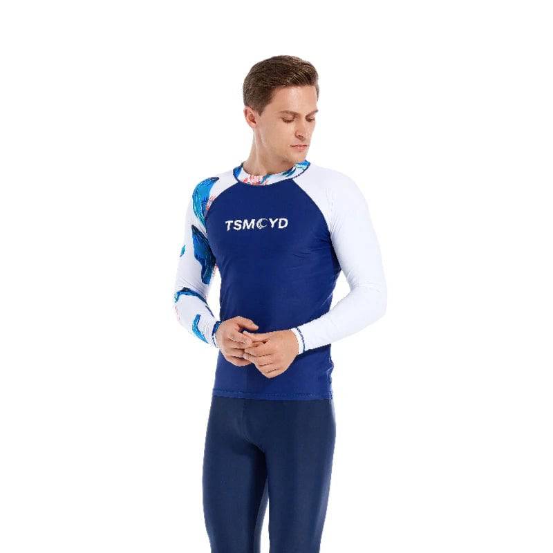 
                  
                    Men's Rash Gusrd Compression Shirts Sunscreen Swimming Surfing Diving T-Shirts Suitable for Boxing Taekwondo Jiu-Jitsu Sports
                  
                