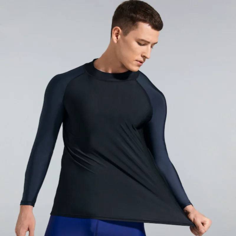 
                  
                    Men's Rash Gusrd Compression Shirts Sunscreen Swimming Surfing Diving T-Shirts Suitable for Boxing Taekwondo Jiu-Jitsu Sports
                  
                