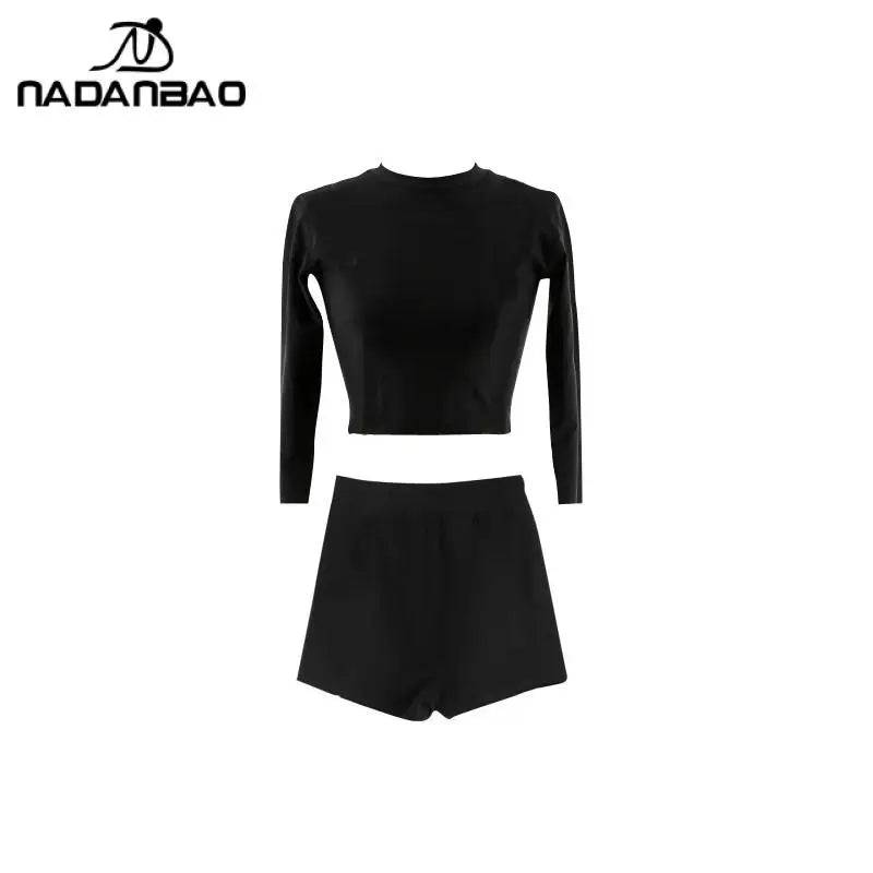 
                  
                    Nadanbao Black Slim Two-Piece Surfing Beachwear Women Sexy Zippper Bodysuit Swimsuit Female Long Sleeve Swimsuits Summer
                  
                