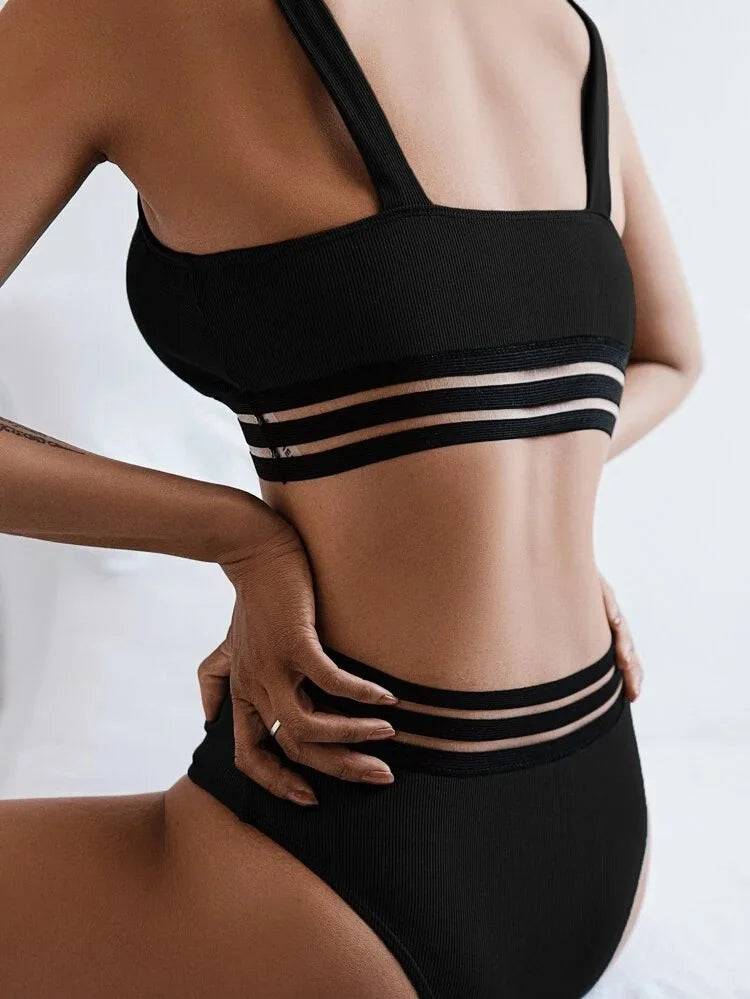 
                  
                    Women's Tank Top Push Up Swimsuit 2 Piece High Waisted Bikini Set for Women Color Block Bikinis Tummy Control Bathing Suit
                  
                