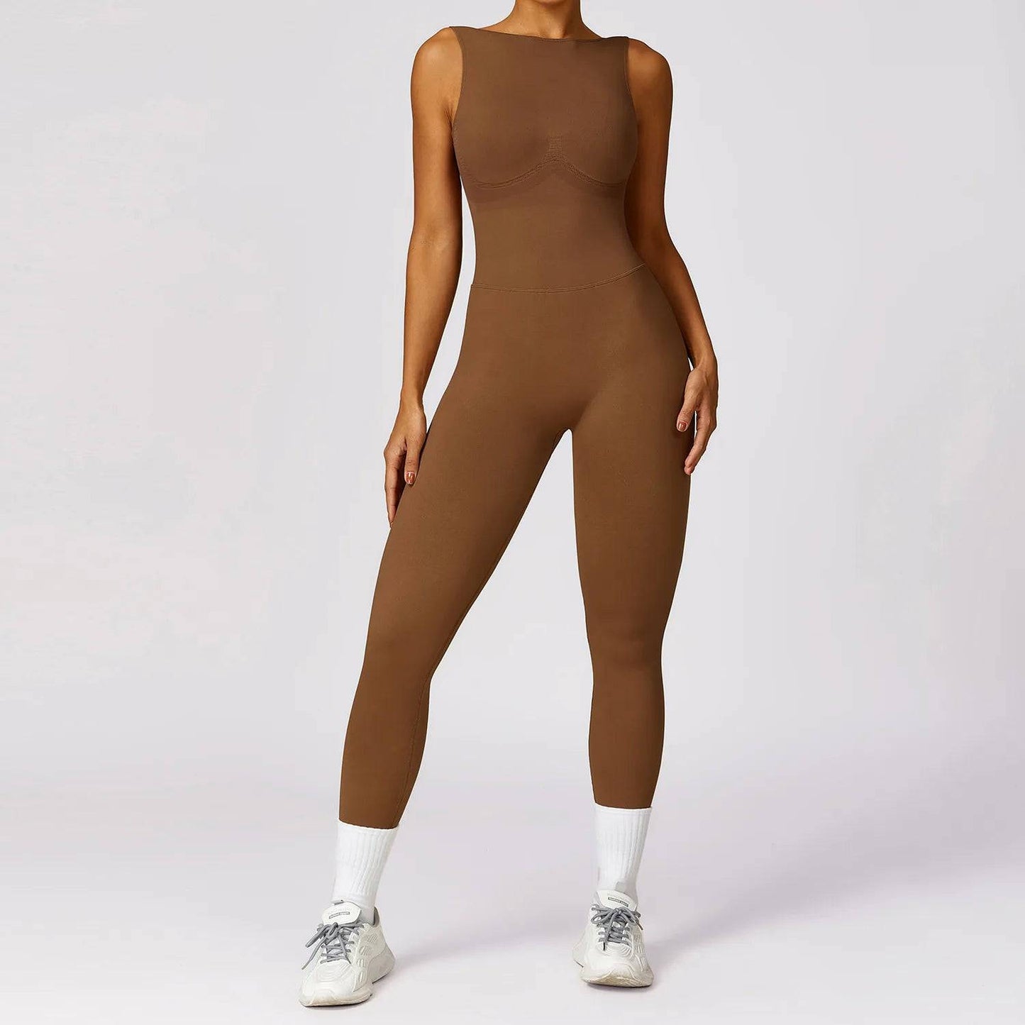 
                  
                    Women Sexy Seamless Tracksuit Gym Bodysuit Ribbed Yoga Jumpsuits One Piece Workout Rompers Sportswear Fitness Set Workout
                  
                