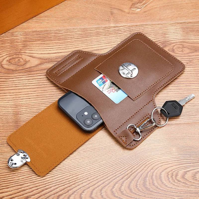 
                  
                    Men Cellphone Loop Holster Case Belt Waist Bag Props PU Leather Purse Phone Wallet Vintage Belt Mobile Phone Protective Sheath
                  
                