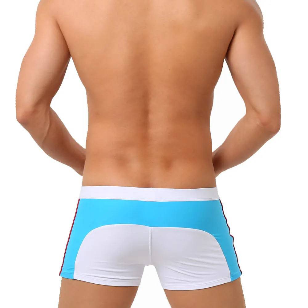 
                  
                    Sexy Swimsuit Beach Quick Drying Trunks Men Swimwear with Zipper Pocket Swimming Boxer Brief Square Leg Bathing Suit Board Short
                  
                