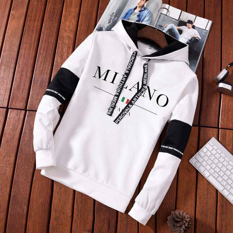 
                  
                    Men Milano Letters Print Sweatshirt Set Hoodies Sweatpants Tracksuit Design Outfits Jogger Suit Male Pullover Luxury Streetwear
                  
                