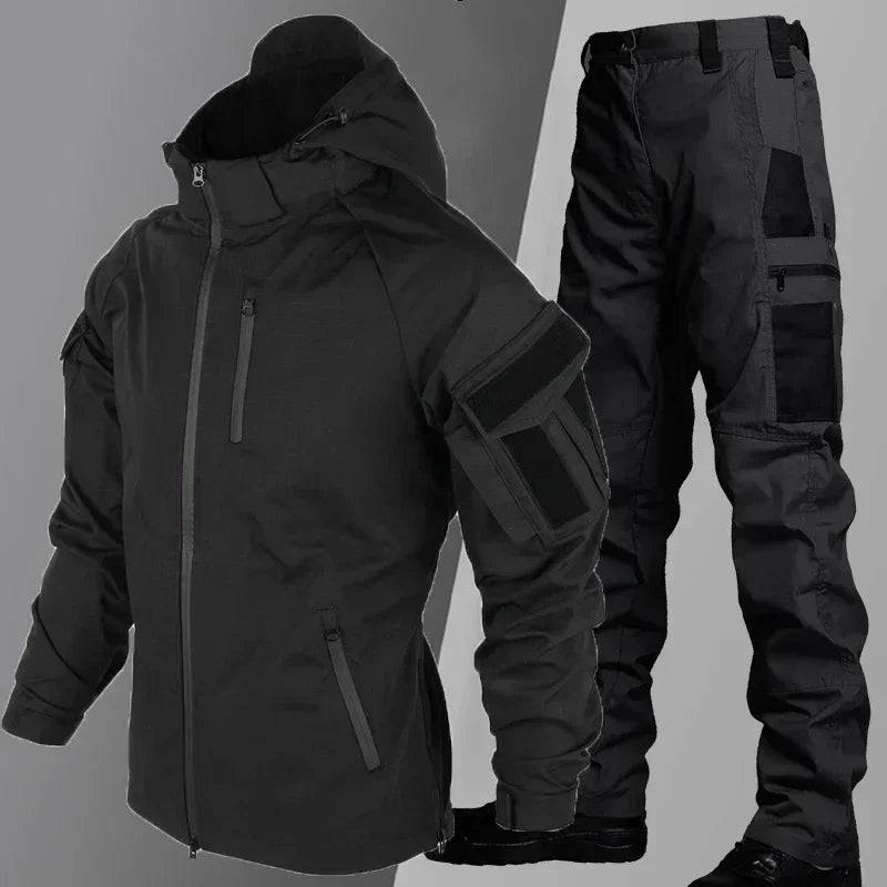 
                  
                    Military Tactical Waterproof Sets Men Special Forces Combat Training Suit Outdoor Multi-pocket Uniform Airsoft Army Tracksuit
                  
                