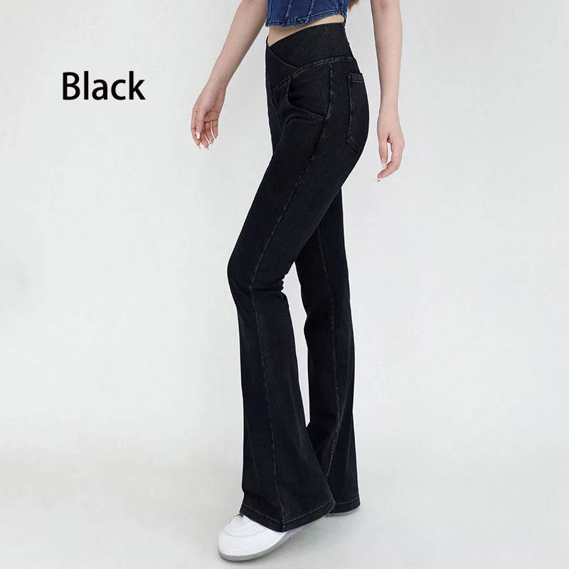 
                  
                    Women Bell Bottom Pants High Waist Yoga Flare Leggings 4 Way Stretch Denim Fitness Workout Sports Casual Jeans Women Activewear
                  
                