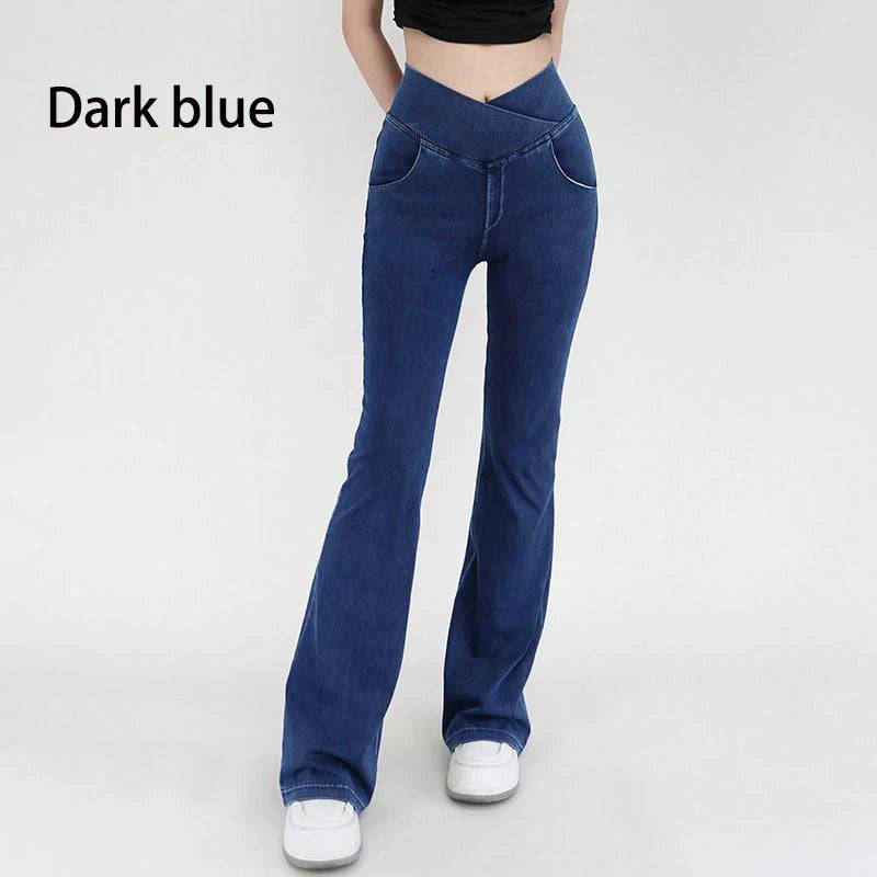 
                  
                    Women Bell Bottom Pants High Waist Yoga Flare Leggings 4 Way Stretch Denim Fitness Workout Sports Casual Jeans Women Activewear
                  
                