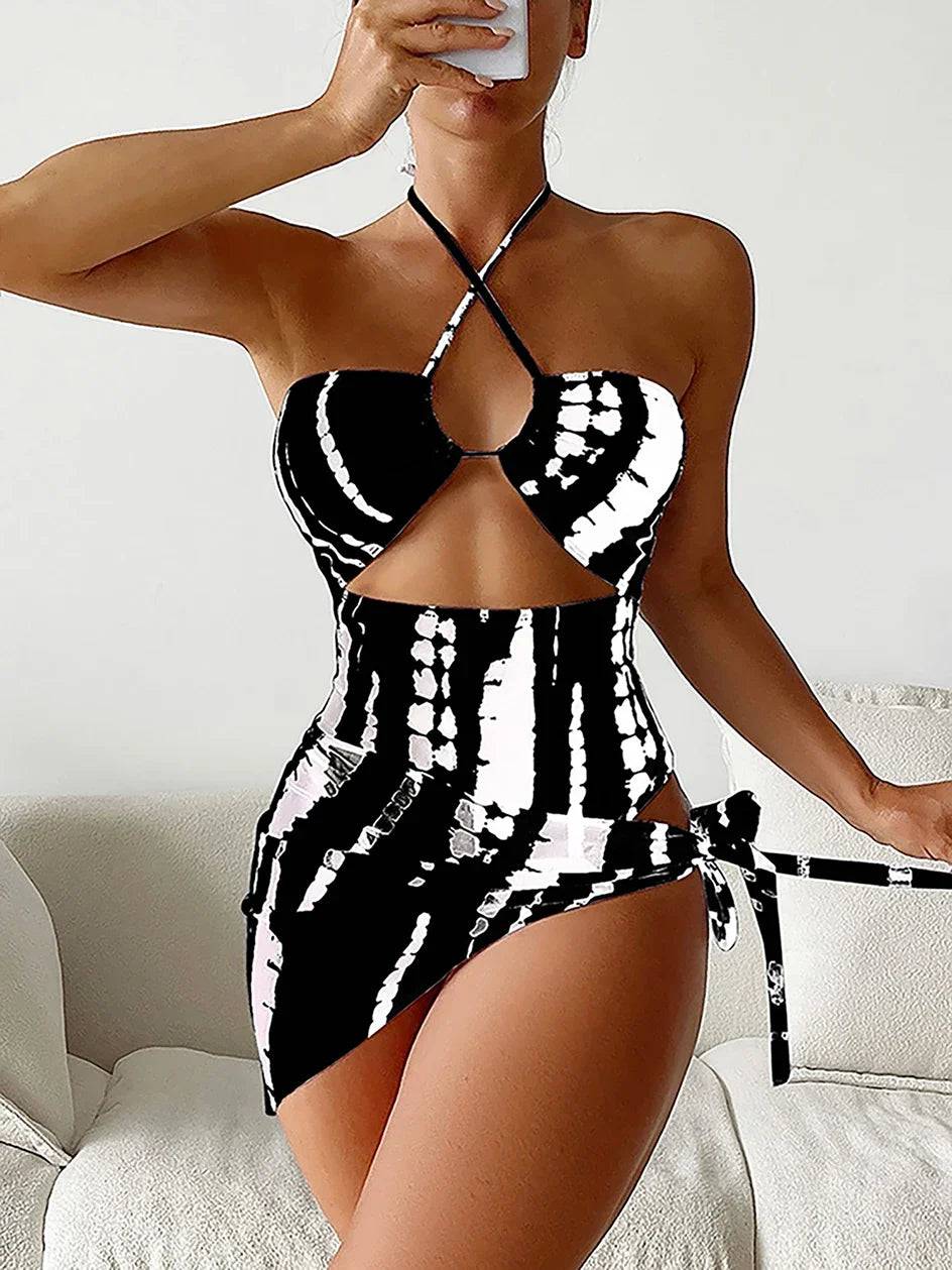 
                  
                    Sexy 2 Pieces Swimwear One Piece Swimsuit Woman 2024 Cover Up Bathing Suit Push Up Summer Swimming for Women Beach Wear Monokini
                  
                