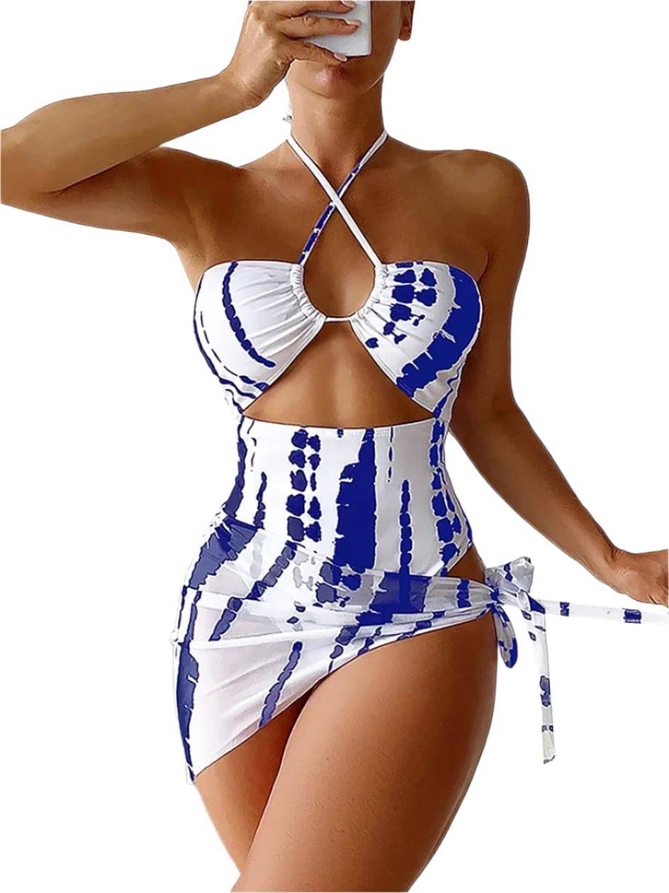 Sexy 2 Pieces Swimwear One Piece Swimsuit Woman 2024 Cover Up Bathing Suit Push Up Summer Swimming for Women Beach Wear Monokini