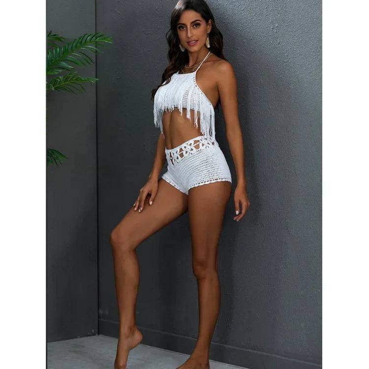 
                  
                    Swimming Shorts  8-10 Hook Straps Sexy Woven Tassel Swimsuit Wrapped Hand Fashion Women's Swimwears Tankinis Set
                  
                